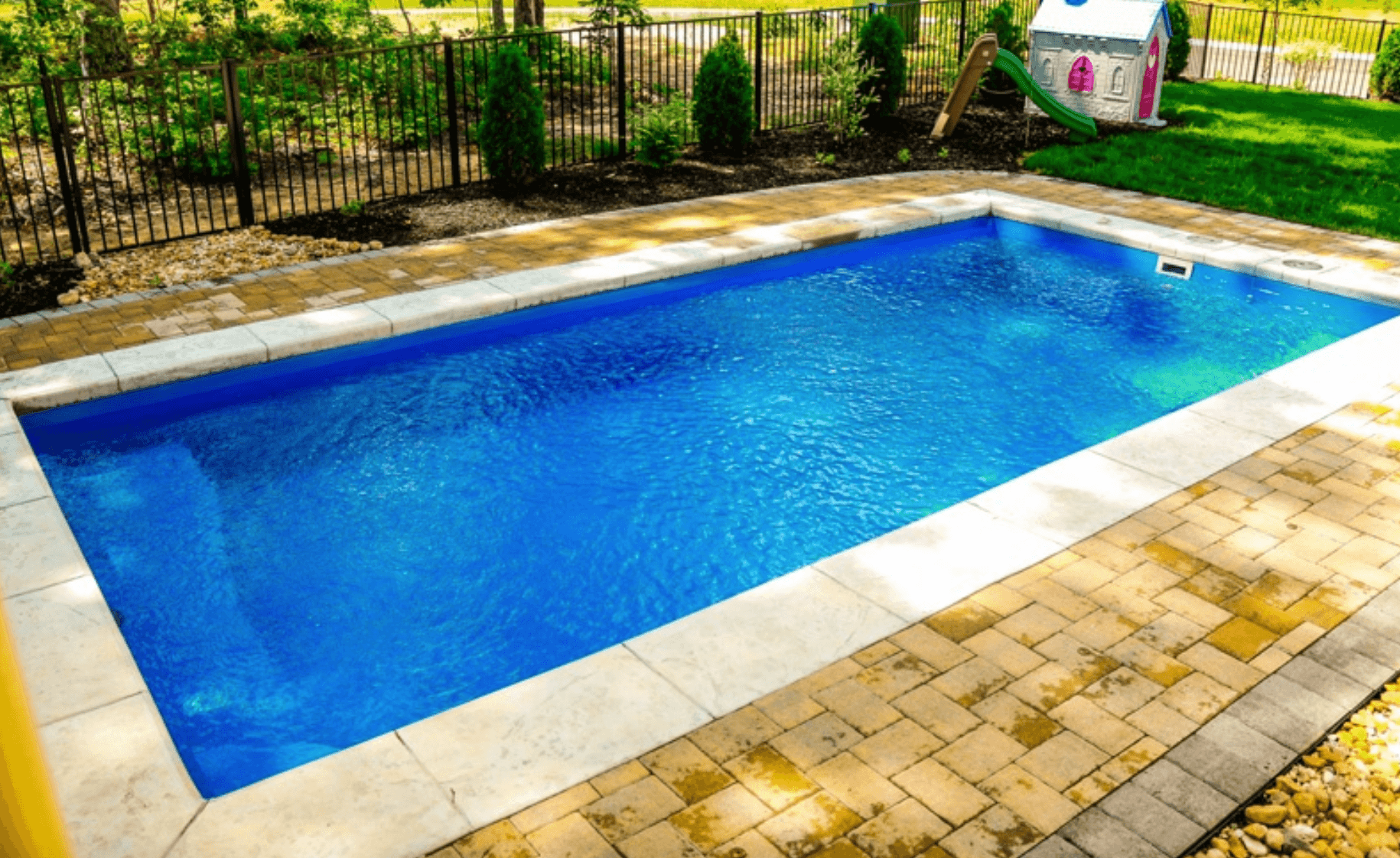 What Is The Best Rectangular Fiberglass Pool Design   R20 Small Inground Fiberglass Pool 